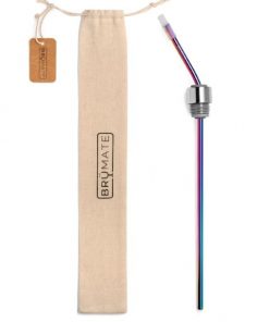 Infinity winesulator straw rainbow titanium